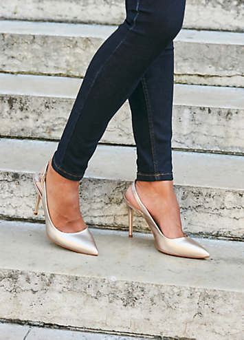 champagne slingback shoes
