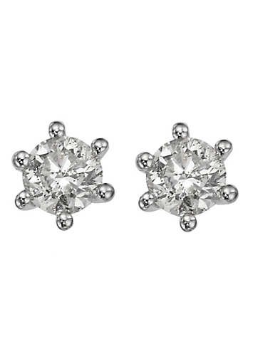 Sterling Silver 0.25ct Diamond Stud Earrings | Freemans