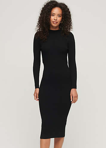 superdry bodycon dress Superdry Lily Velvet Bodycon Dress