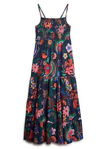Culture Code Full Size Smocked Cami Maxi Dress with Pockets