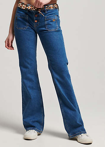Superdry Vintage Low Rise Slim Flare Jeans | Freemans