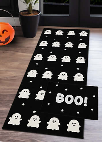 The Homemaker Rugs Collection Halloween Ghosts Mat & Runner Set | Freemans