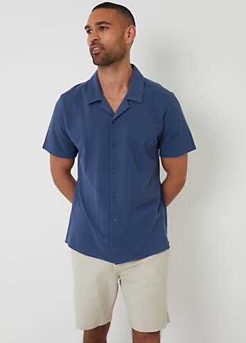 Threaded Pear Remington Collar Short Sleeve Blouse