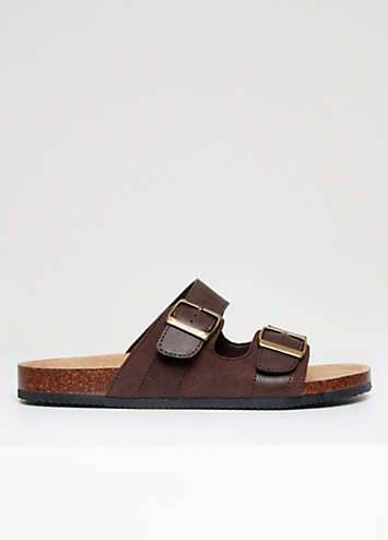 Women’s Slip On Sandals with Buckle Strap