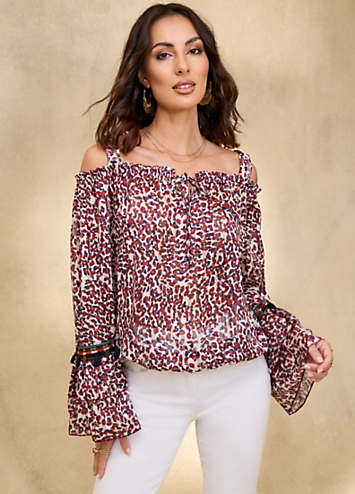 cold shoulder ruffle top