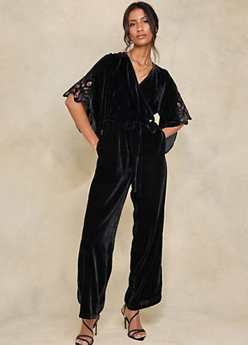 Black Velour Jumpsuit