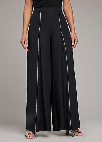 Chiffon wide leg trousers best sale