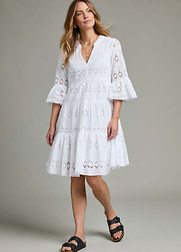 Together White Broderie Tunic Dress | Freemans