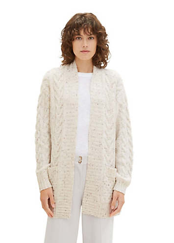 Longline cable knit on sale cardigan