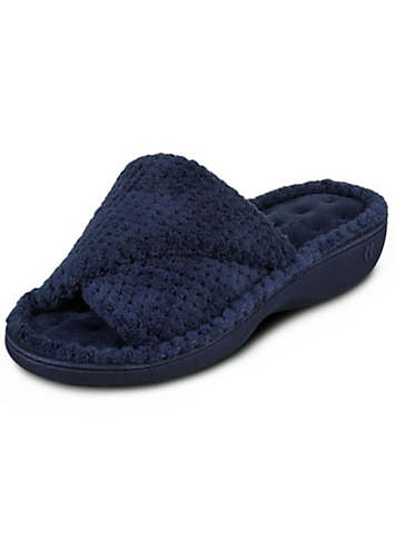 Isotoner ladies popcorn on sale terry mule slippers