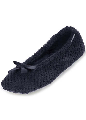 Katie Loxton Borg Ballet Slippers Gift Boxed - Small (3-4) - Off White