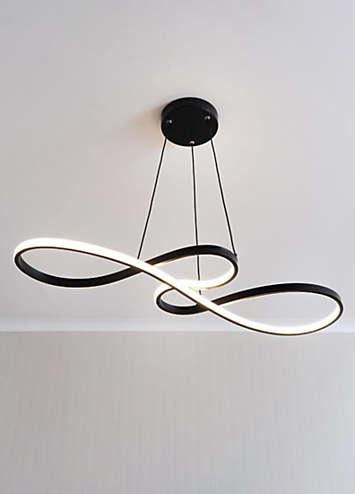 Infinity Loop Ceiling Section ValueLights Infinity Loop Drop Bar LED Ceiling Pendant Light | Freemans