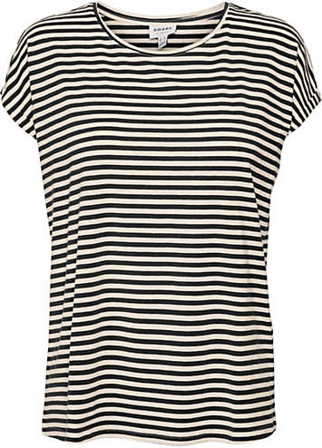 Vero Moda Striped ’Ava’ Round Neck T-Shirt | Freemans