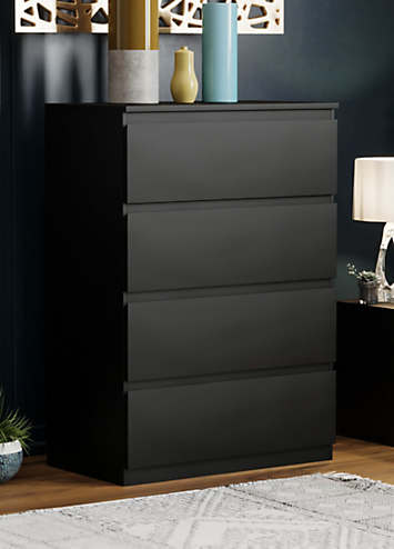 Vida Designs Denver Bedroom Furniture Set (Jasper Green, 3pc-4 DWR Chest 2 Dr Wardrobe 2 DWR Bedside Table