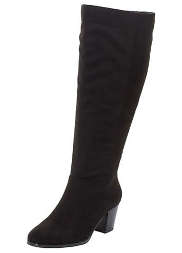 Wide leg clearance heeled boots