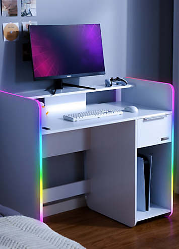 X Rocker Electra Gaming Desk With Wireless Charging and APP Controlled ...