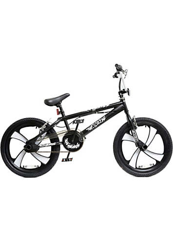 XN 4 20 BMX Freestyle Boys Bike 20 Inch MAG Wheel 360 Gyro Black White Freemans