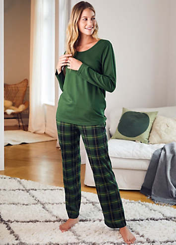 bonprix Cotton Checked Pyjamas Set | Freemans