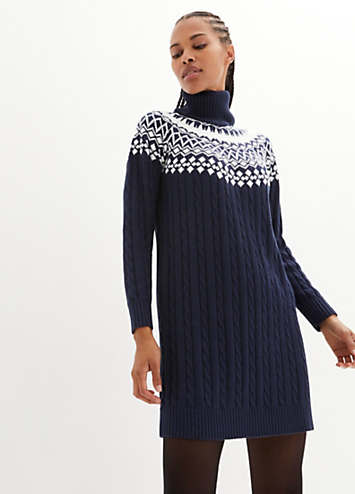 bonprix Fairisle Pattern Knit Dress | Freemans