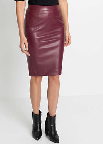 Witt Velvety Faux Leather Skirt