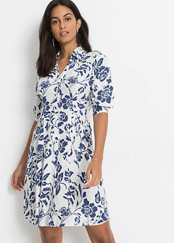 bonprix Floral Print Shirt Dress | Freemans