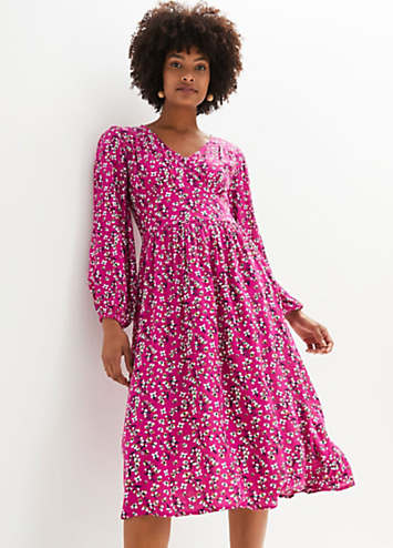 bonprix Floral V-Neck Dress | Freemans