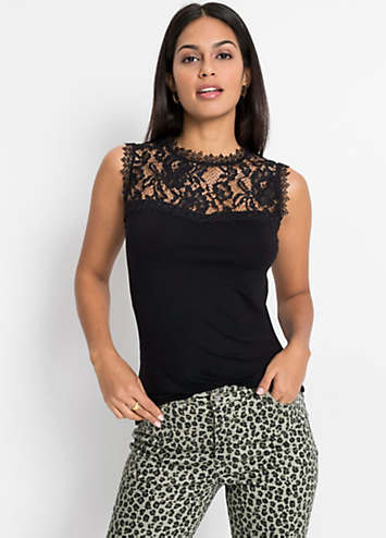 bonprix-Lace-Yoke-Top~