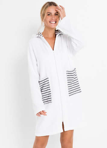 Zipped towelling robe sale