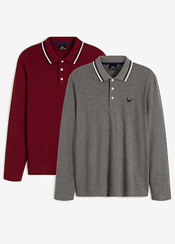 bonprix Pack Of 2 Polo Shirts