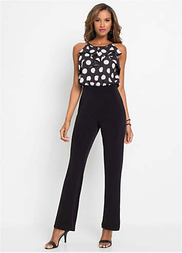 Quiz black and white hot sale jumpsuit