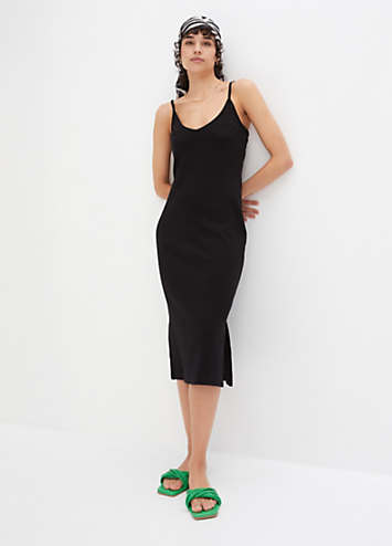 Black jersey bodycon dress hotsell