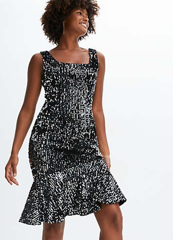 bonprix Halterneck Sequin Party Dress