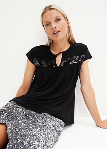 bonprix Sequin Party Top