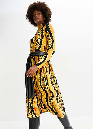 Yellow store snakeskin dress