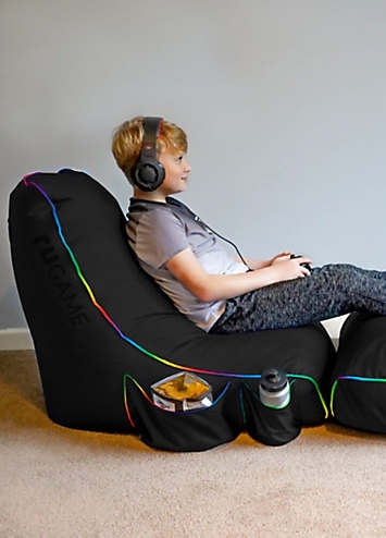 rucomfy Kids Led Gamer Beanbag Chair Freemans