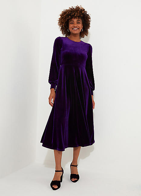 Joe Browns Petite Velour Longsleeved Midi Dress - Freemans Midi Dress New In 29th October 2024