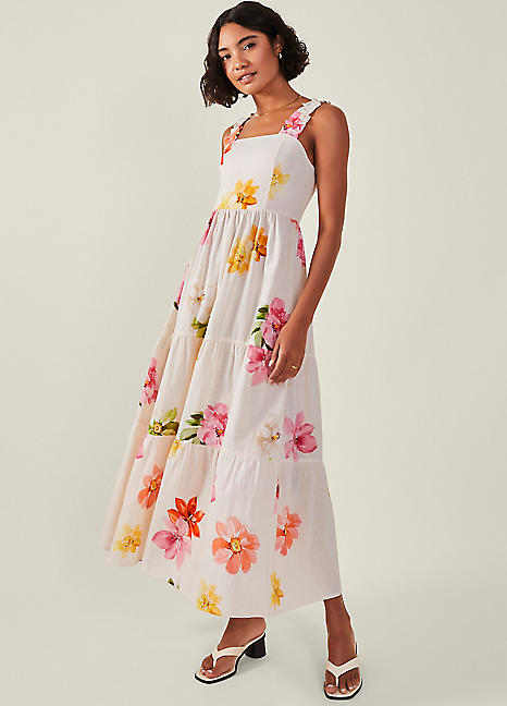 Accessorize Floral Ruffle Strap Tiered Maxi Dress Freemans