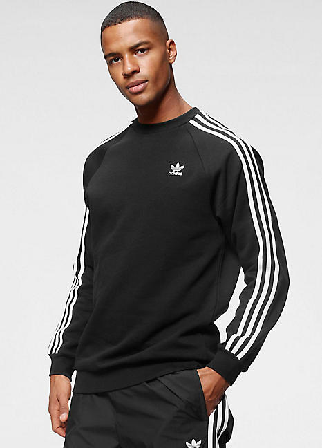 Adidas originals discount three stripe sweatshirt