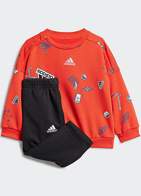 Kids orange sale adidas tracksuit