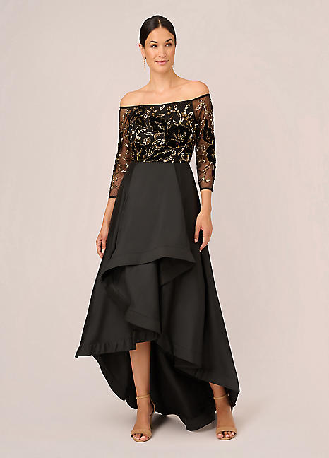 Adrianna Papell Beaded Taffeta Gown Freemans