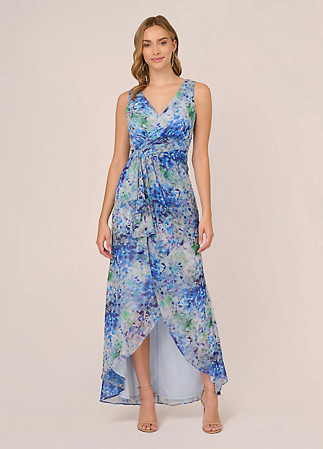 Adrianna Papell Long Printed Gown