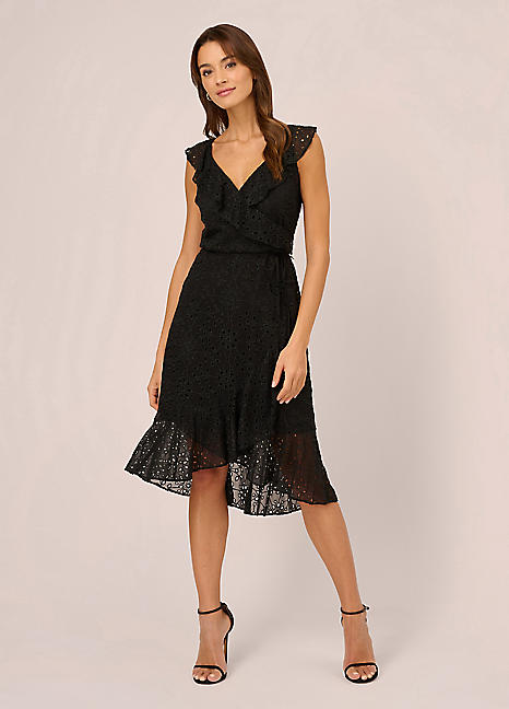 Adrianna Papell Ruffle Midi Dress Freemans