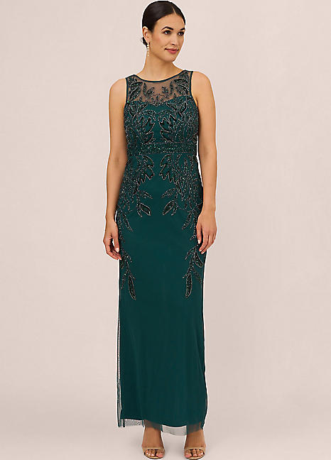 Adrianna Papell Studio Beaded Column Gown