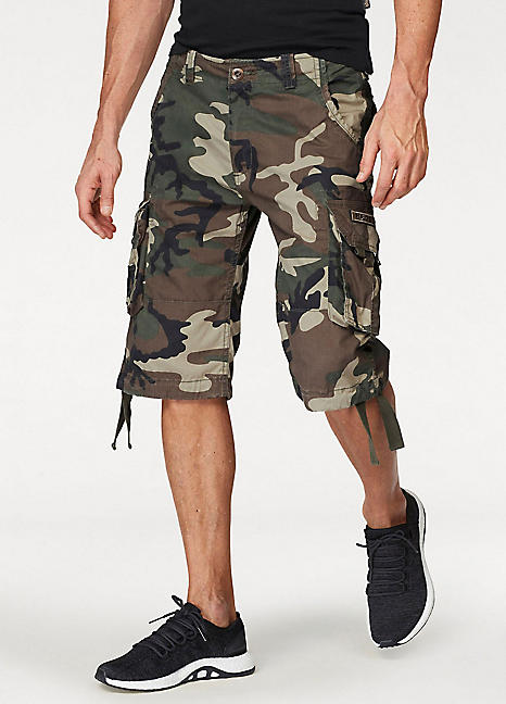 Alpha Industries Camouflage Cargo Bermuda Shorts | Freemans | Shorts
