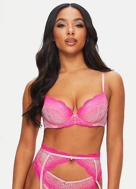Ann Summers SEXY PLANET PADDED PLUNGE - Push-up bra - pink/multi