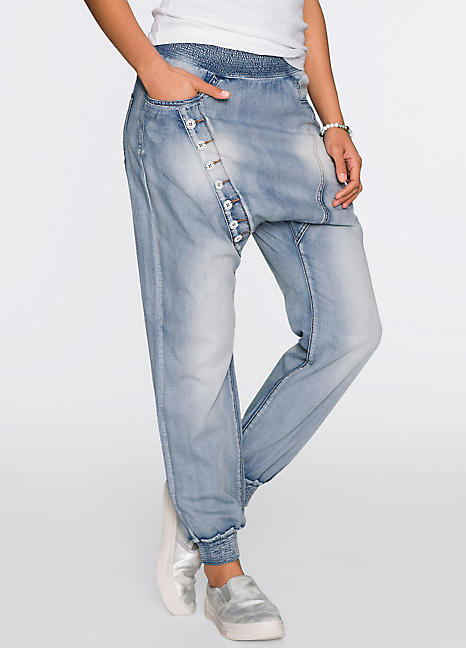 cuffed baggy jeans