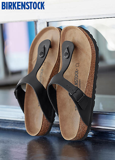 Birkenstock Men's Black Gizeh Sandals Freemans