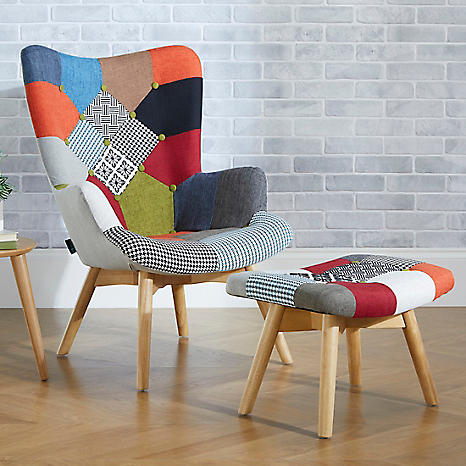 Patchwork outlet occasional chairs