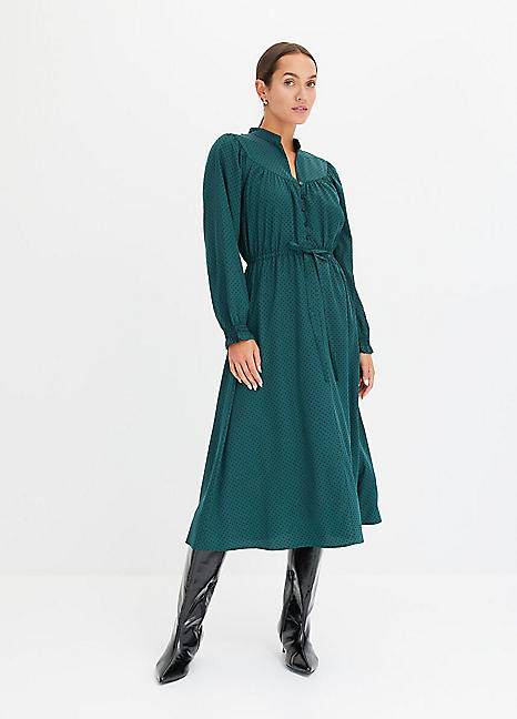 Bonprix Dotty Satin Midi Smock Dress - Freemans Midi Dress New In 28th October 2024