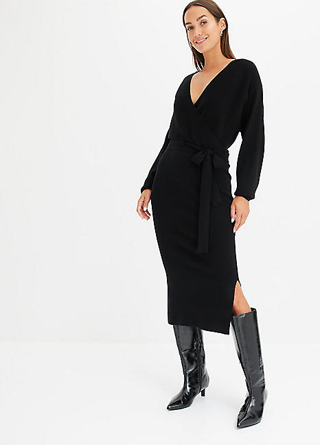 Bonprix Maternity Knitted Midi Wrap Dress - Freemans Midi Dress New In 28th October 2024